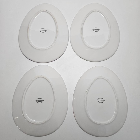 Williams-Sonoma 4pc Egg Plate‎ Platter Pastel Glaze 9" Easter Bunny Set #1 - Picture 2 of 9